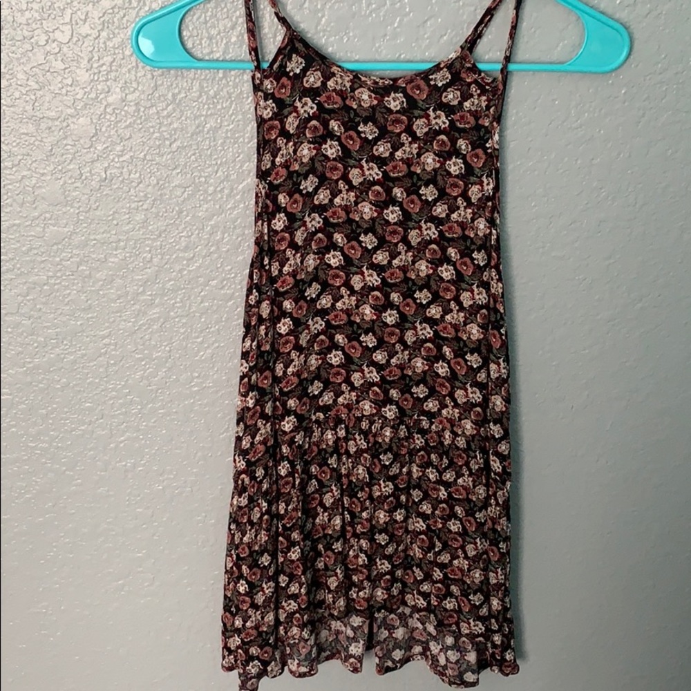 Floral lace back tank